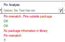 Pin Analysis column in the lower BOM Expert MPN list